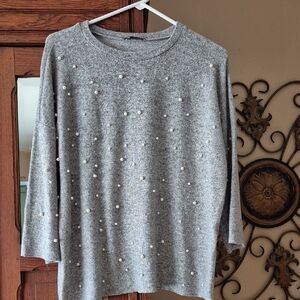 Zara Heather Gray Knit Top